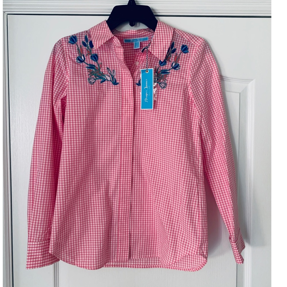 REDUCED NWT Draper James gingham button down